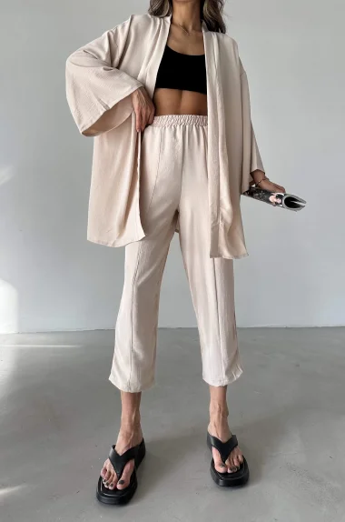 Kadın Taş Kimono Takım 1018-0075