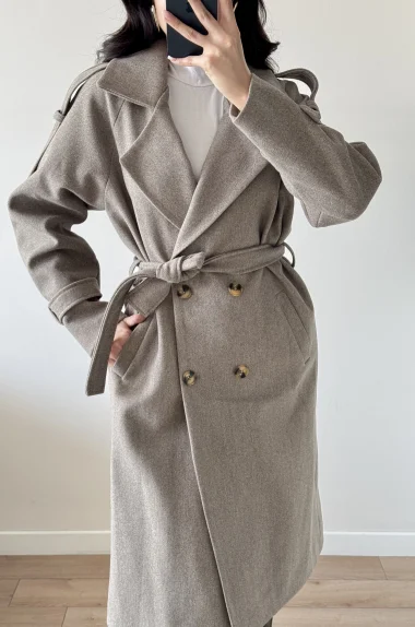 Kadın Vizon Kaşe Kaban 3122