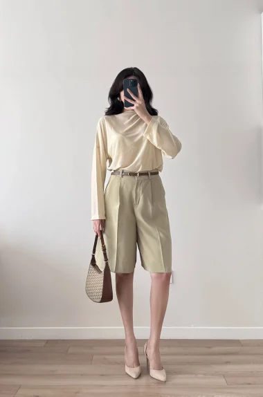 Kadın Çağla Oversize Şort 1017-4142