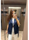 Kadın Mavi Kot Yelek 559-9103