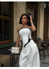 Kadın Beyaz Balenli Korse Büstiyer 1026-221849