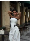 Kadın Beyaz Balenli Korse Büstiyer 1026-221849