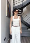 Kadın Beyaz Halter Yaka Crop 0171