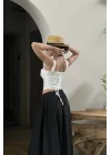 Kadın Beyaz Dantelli Büstiyer 1041-2555