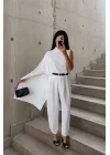 Kadın Beyaz STD Beden Bluz 1017-4143
