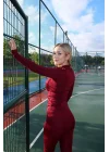 Kadın Bordo Parmak Geçmeli İspanyol Takım 1026-221635