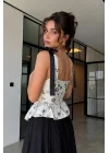 Kadın Fiyonk Detaylı Fisto Korse Bluz 4251