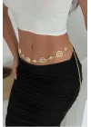 Kadın Gold Spiral Figürlü Bel Zinciri 1043-0006