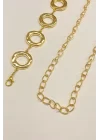 Kadın Gold Yuvarlak Zincir Kemer 1043-0007