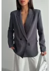 Kadın Gri Blazer Ceket 0999-9069