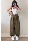 Kadın Haki Paraşüt Pantolon 1017-1592