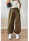 Kadın Haki Paraşüt Pantolon 1017-1592