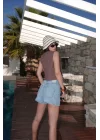 Kadın Kahve Bağlamalı Yelek EKA-0079-6645