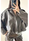 Kadın Kahve İnce Deri Ceket 0999-8501