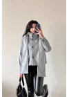 Kadın Mavi Şallı Kaşe 0999-188509