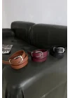Kadın Original Basic Dikdörtgen 3l ü Set Kemer 1043-0002