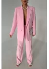 Kadın Pembe Blazer Ceket