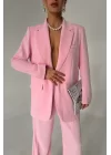 Kadın Pembe Blazer Ceket