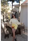 Kadın Sarı Gipeli Bluz 1040-4066