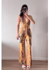 Kadın Sarı Halter Yaka Tulum 1017-2539