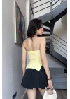 Kadın Sarı Yırtmaçlı Crop 0309