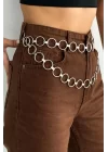 Kadın Silver Halka Zincir Kemer 1043-0009