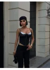 Kadın Siyah Agraflı Korse Büstiyer 1026-221826
