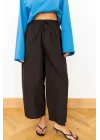 Kadın Siyah Beli Lastikli Balon Pantolon 1017-0200