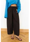 Kadın Siyah Beli Lastikli Balon Pantolon 1017-0200