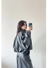 Kadın Siyah İnce Deri Ceket 0999-8501