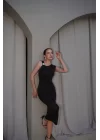 Kadın Siyah Tokalı Elbise 0994-0102