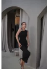 Kadın Siyah Tokalı Elbise 0994-0102