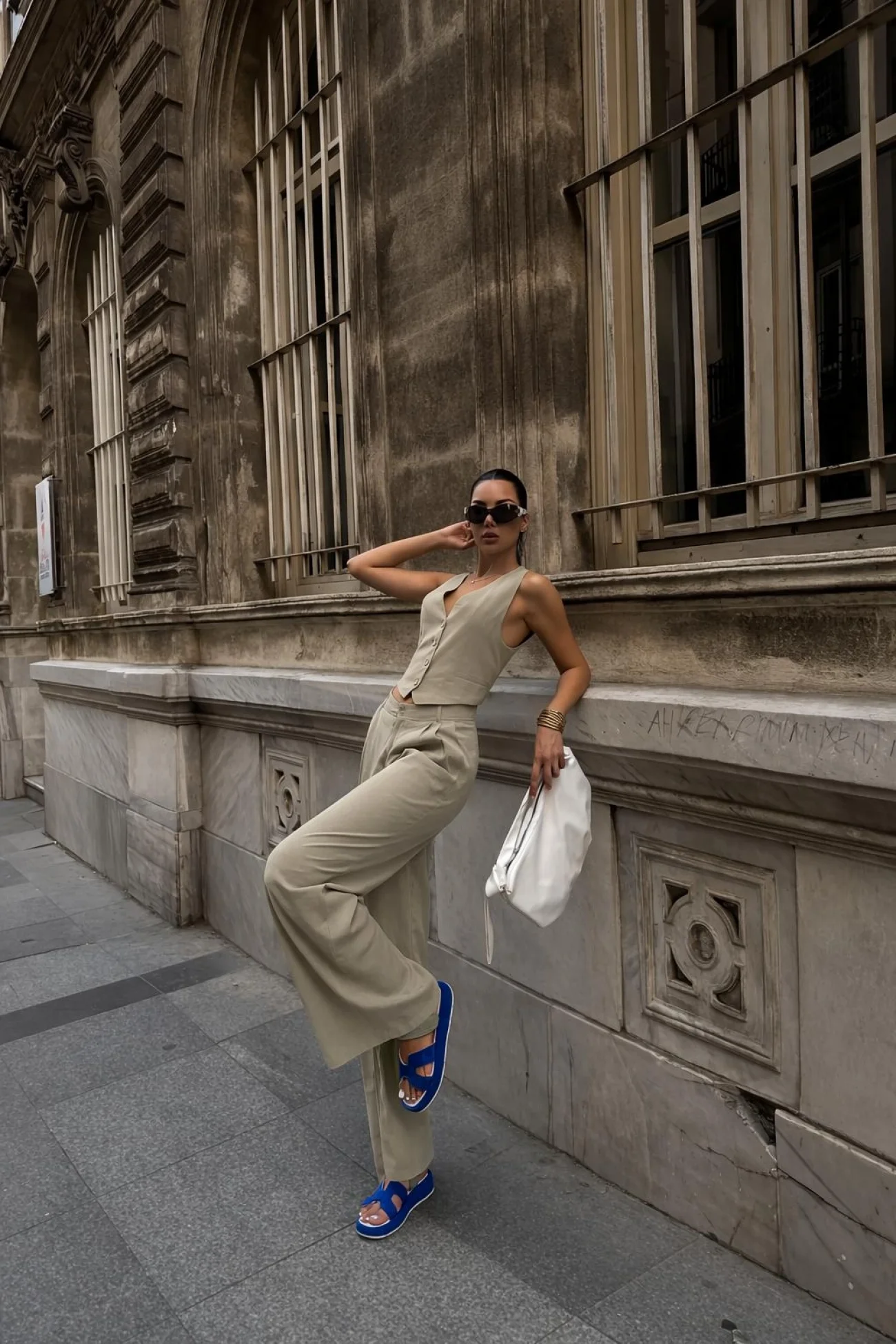 Kadın Vizon Yelek Pantolon Takım 0999-10042