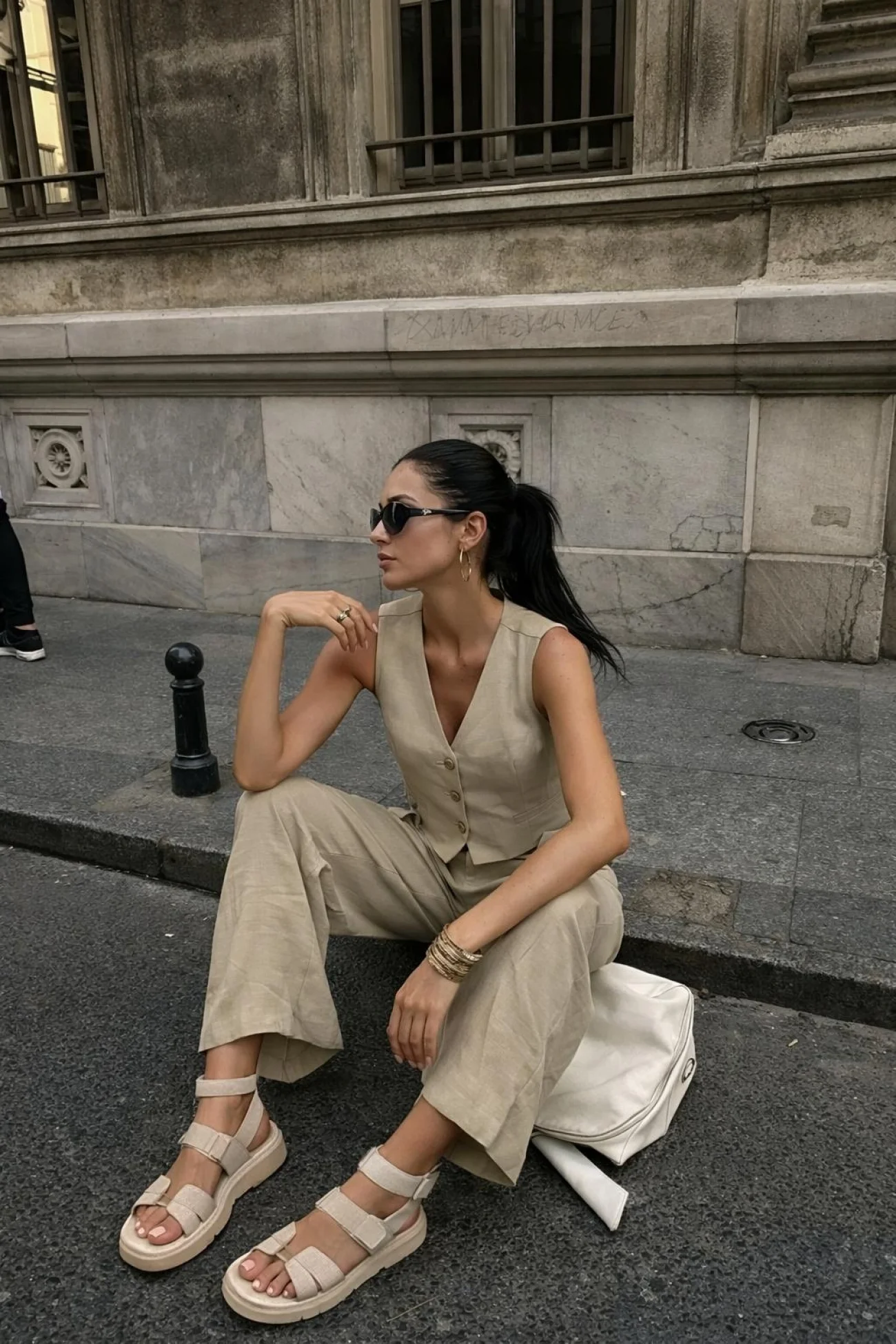 Kadın Vizon Yelek Pantolon Takım 0999-10042