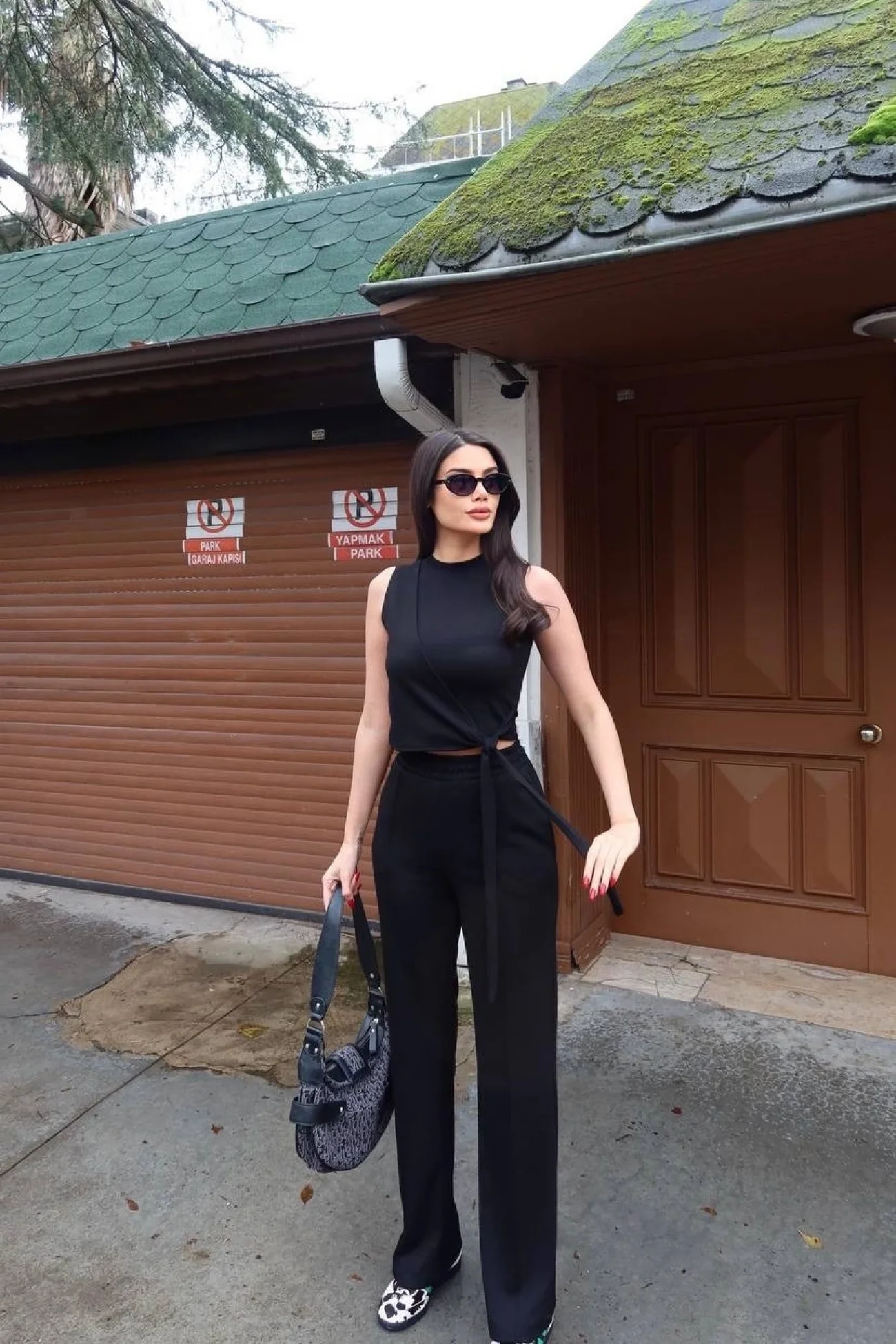 Kadın Siyah Bağlamalı İkili Takım Takım 2798