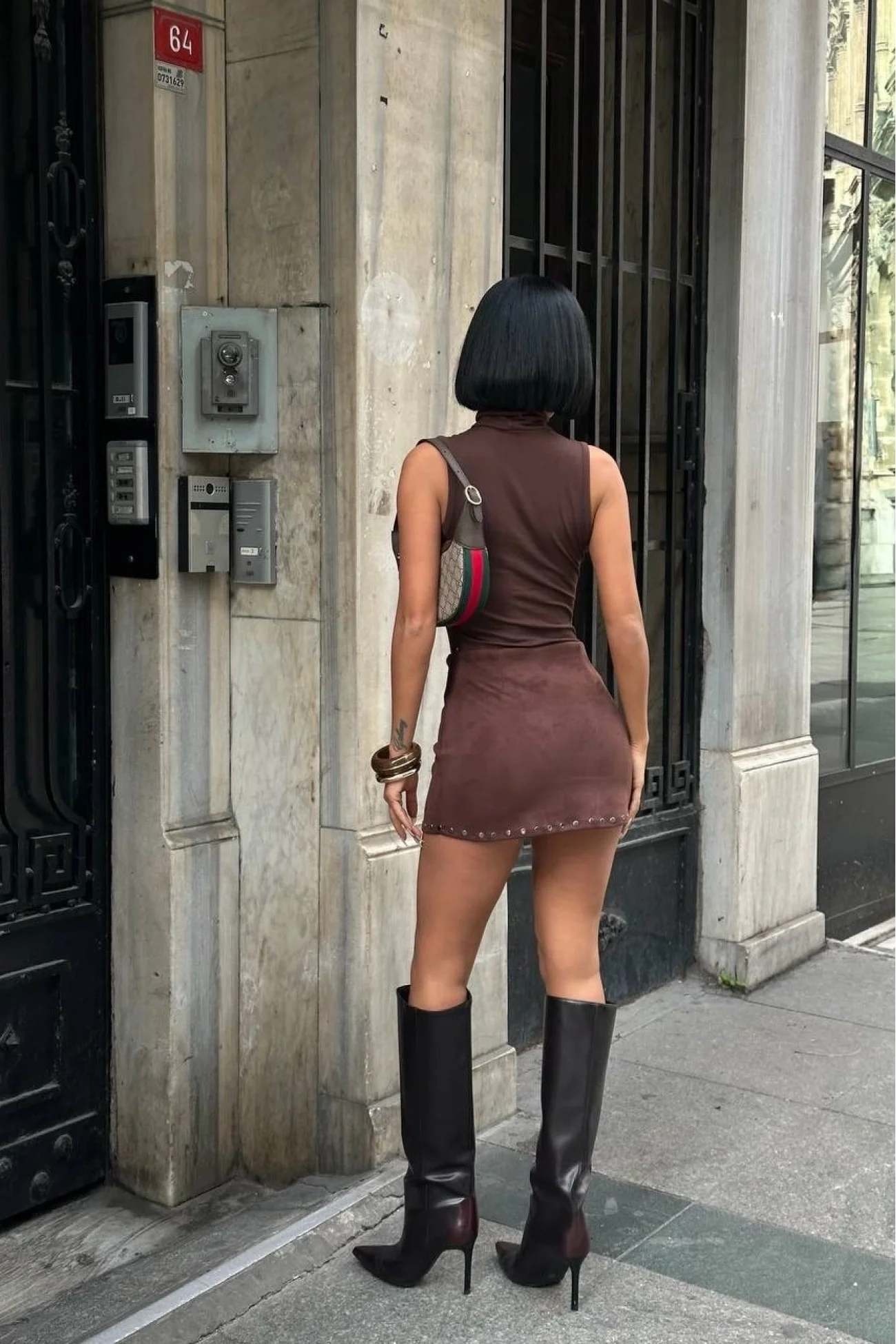 Kadın Kahve Süet Etek 1026-1773