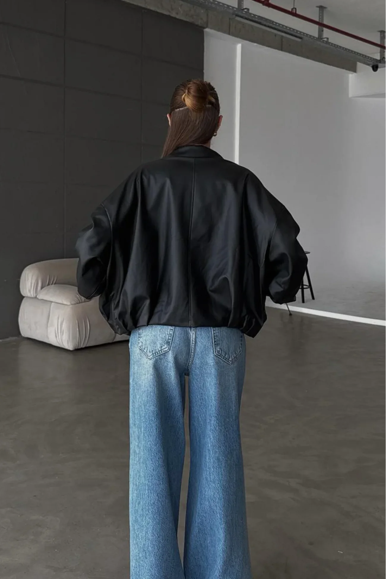 Kadın Siyah Deri Ceket 2788