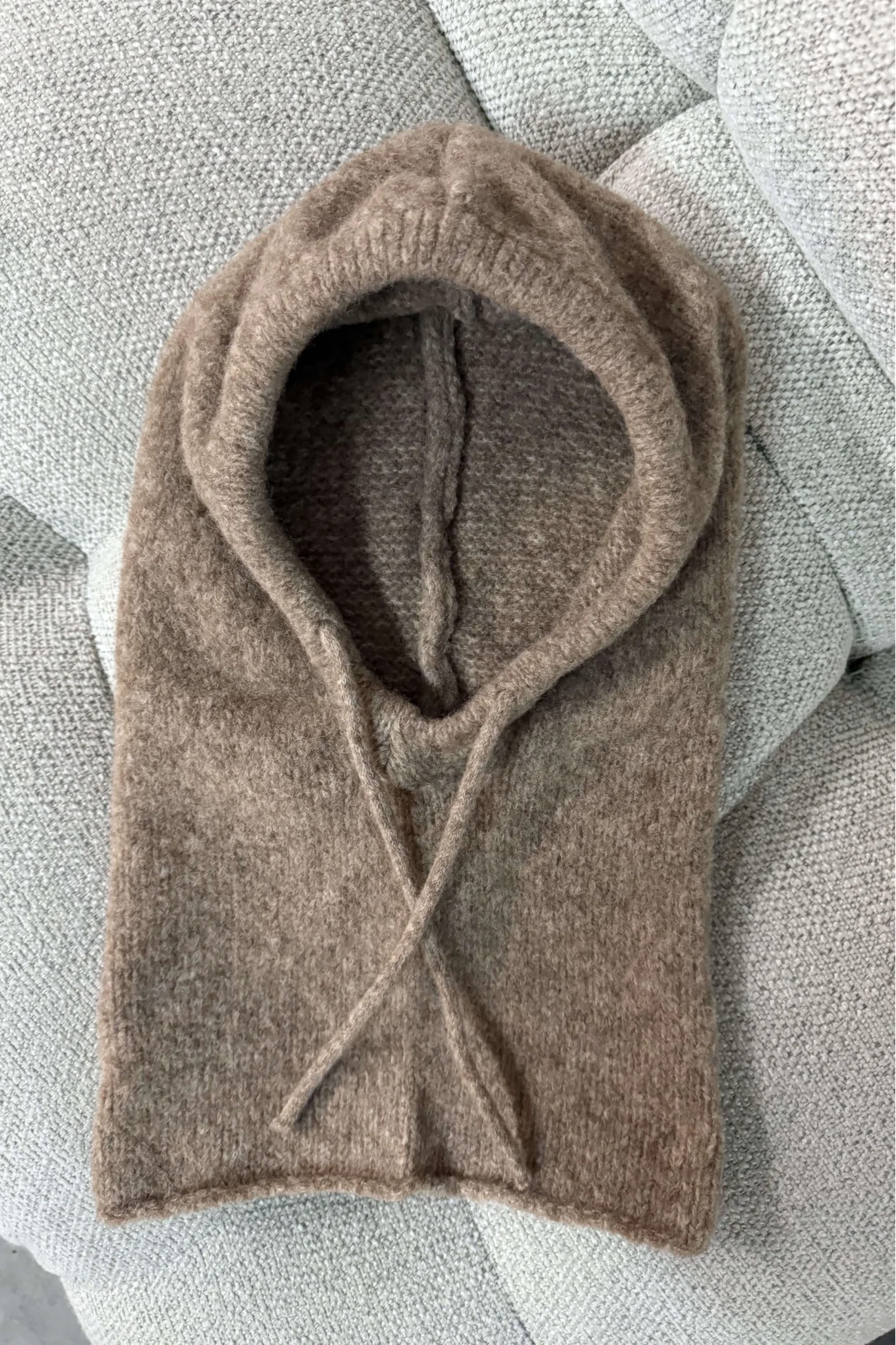 Kadın Bej Triko Balaklava Bere 594-14911