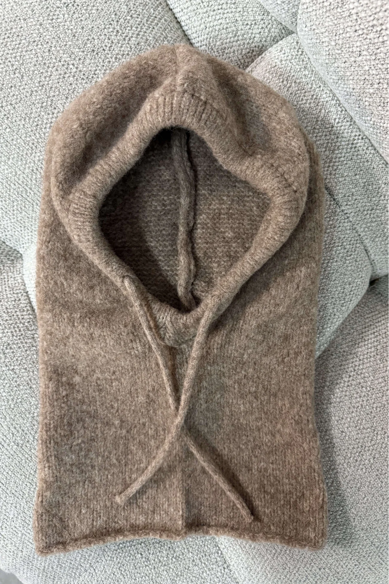 Kadın Bej Triko Balaklava Bere 594-14911