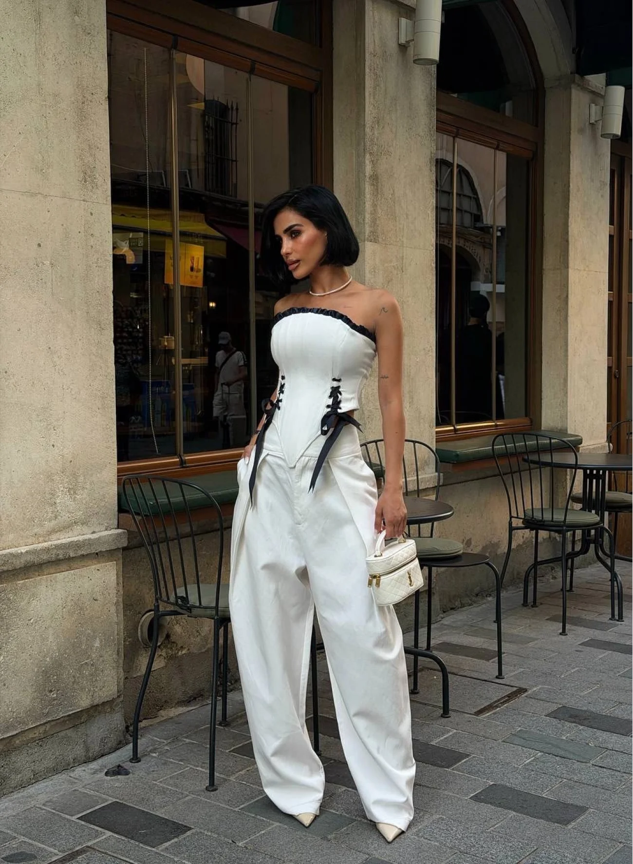Kadın Beyaz Balenli Korse Büstiyer 1026-221849