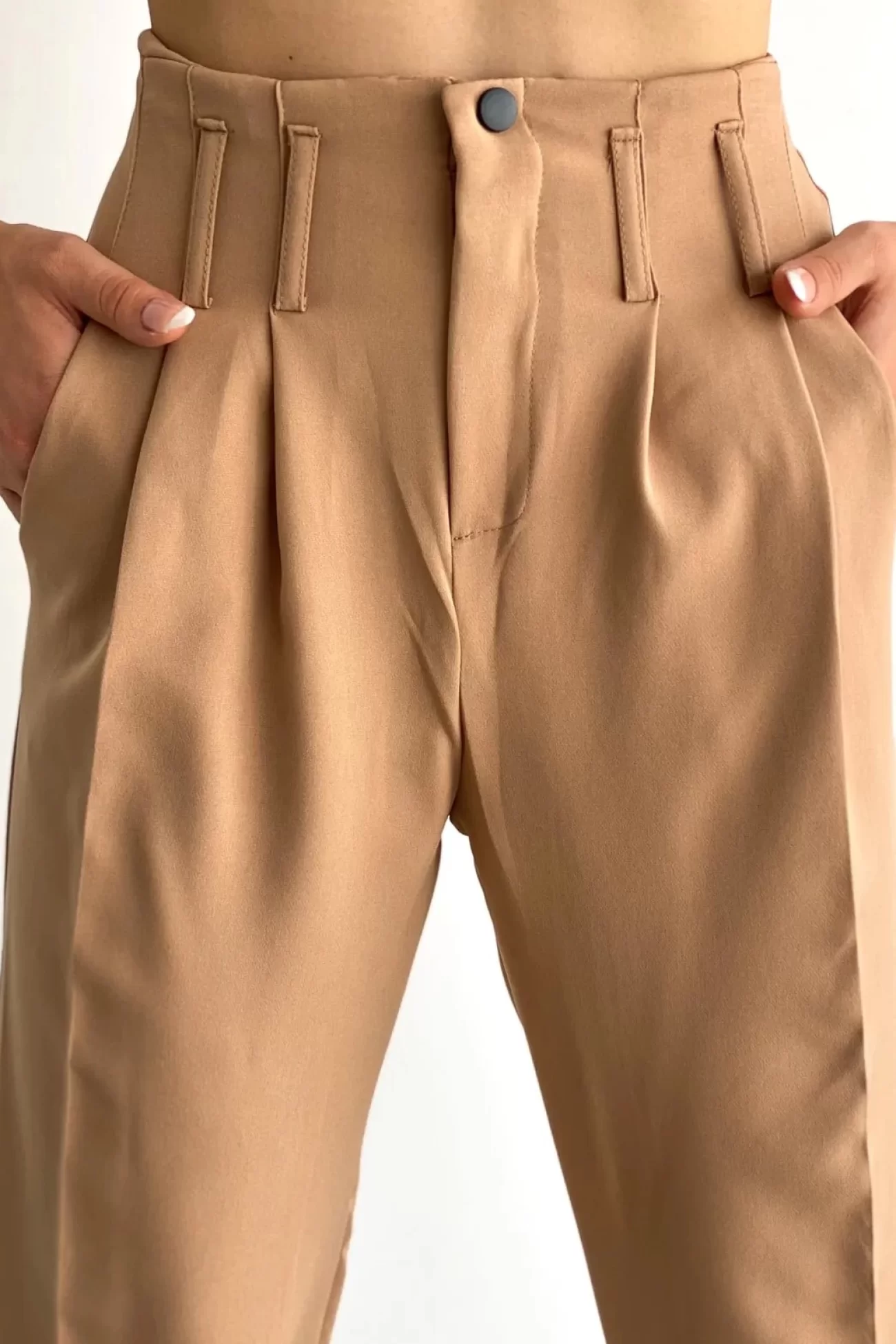 Kadın Camel Beli Ve Paçası Lastikli Jogger Pantolon 9999-11295