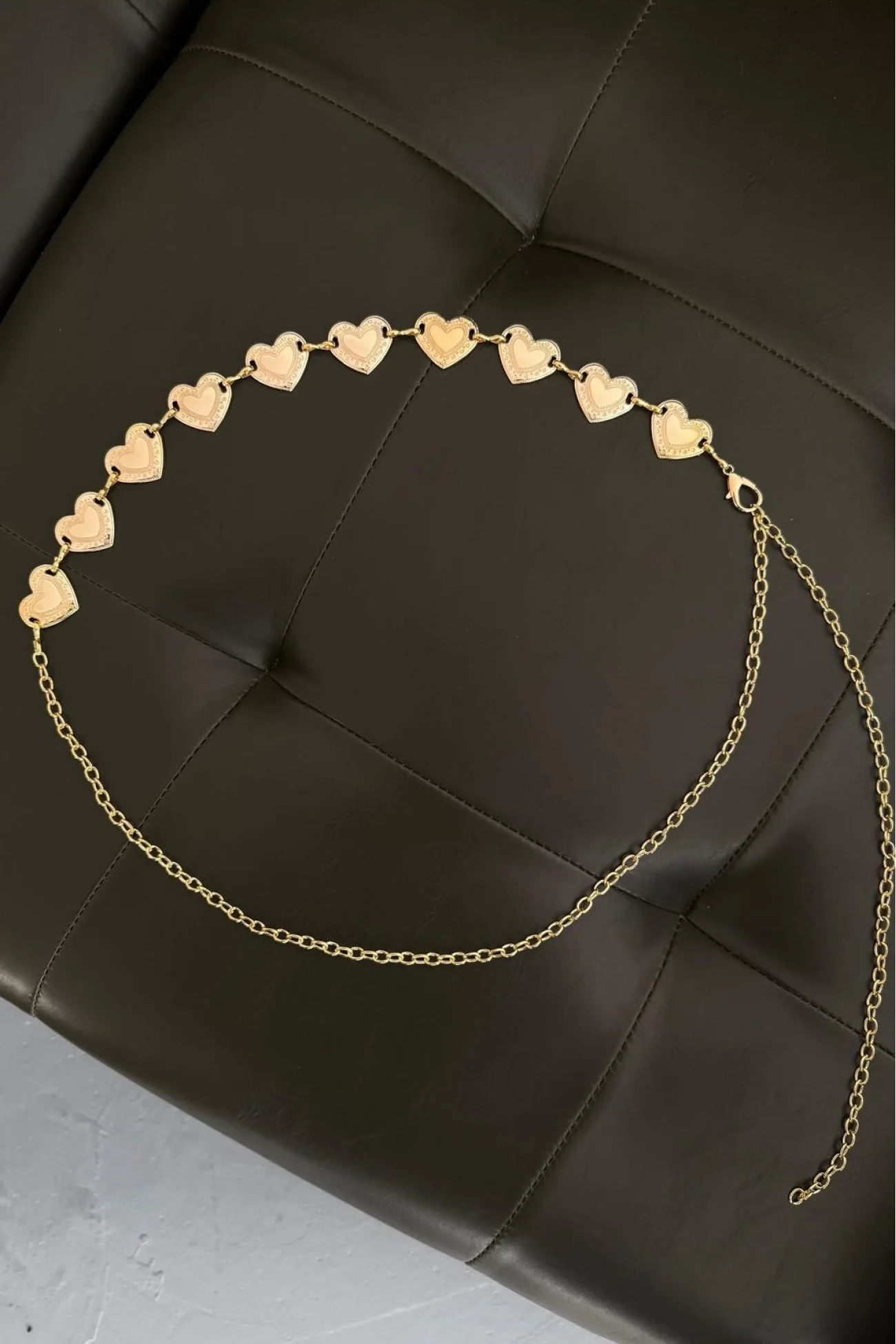 Kadın Gold Kalpli Zincir 1043-0020