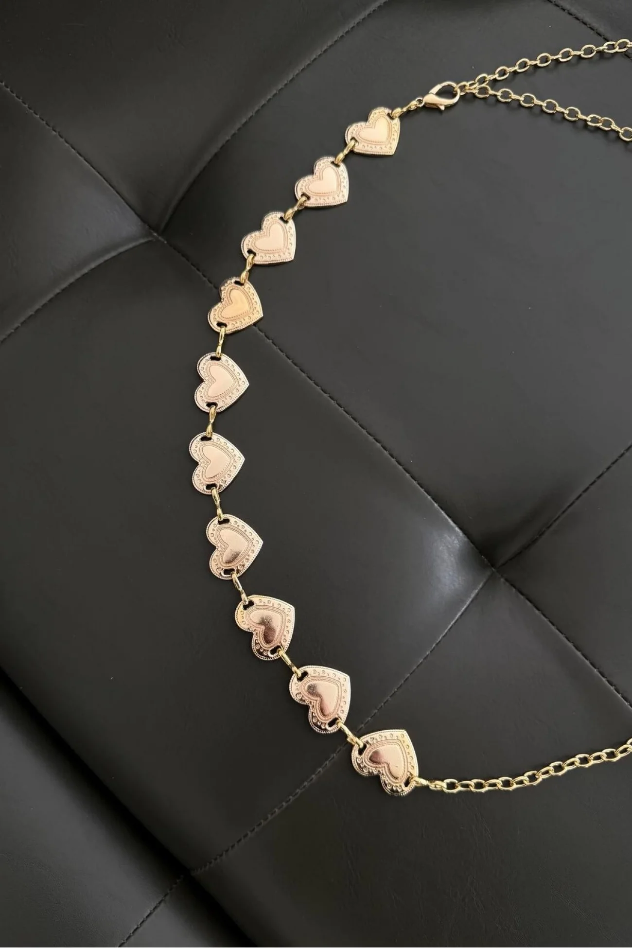 Kadın Gold Kalpli Zincir 1043-0020