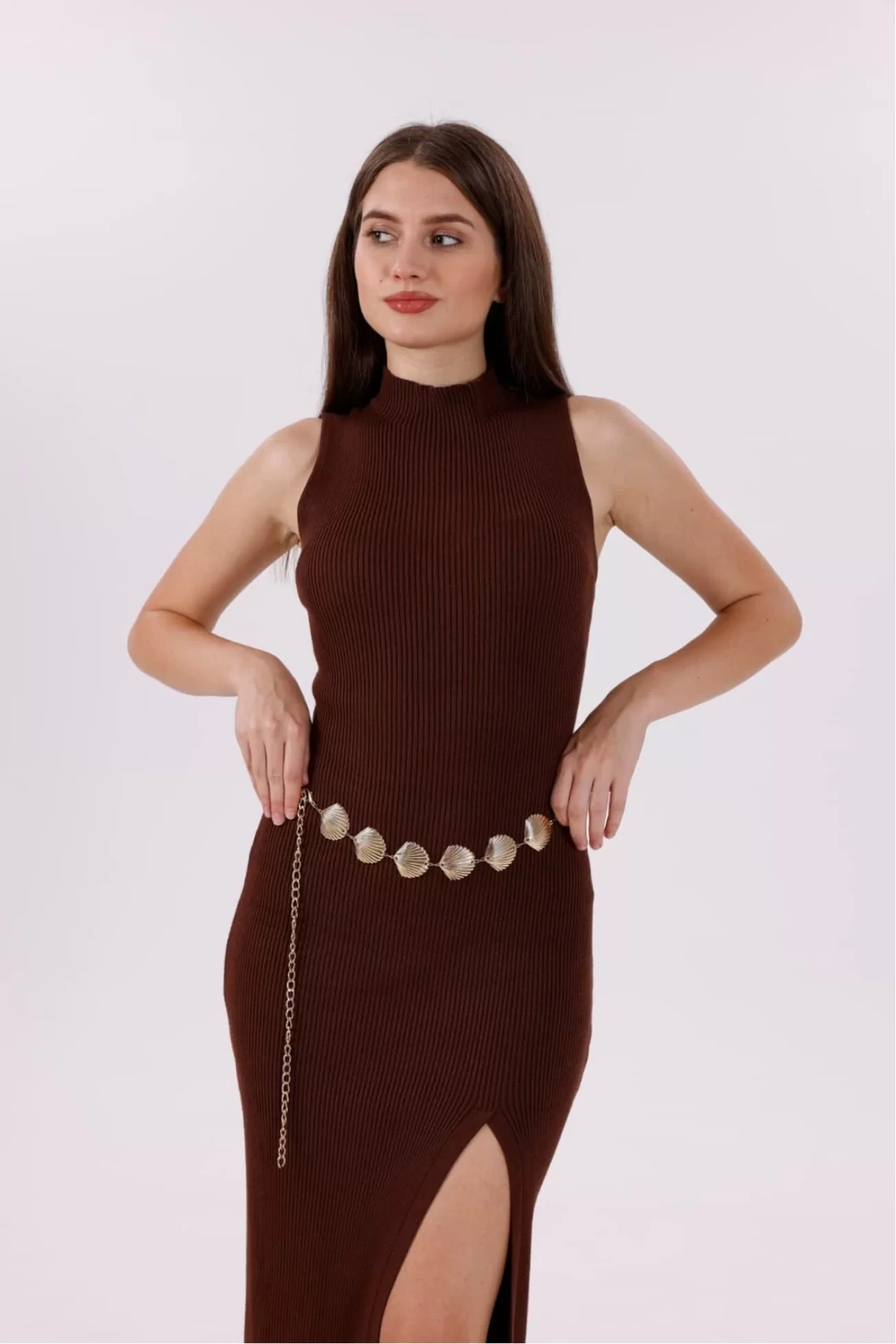 Kadın Gold Midye Zincir Kemer 1043-0010
