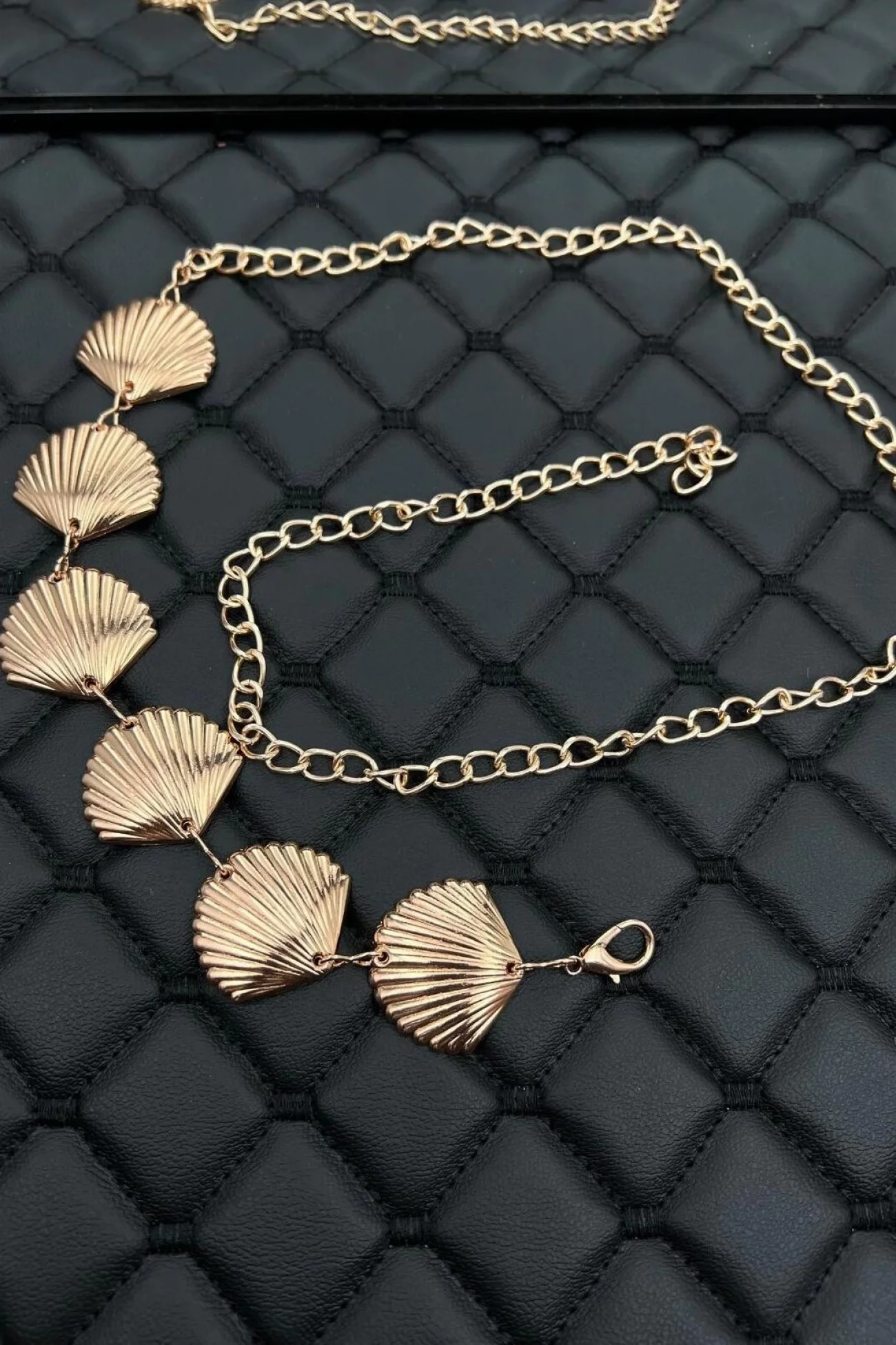Kadın Gold Midye Zincir Kemer 1043-0010