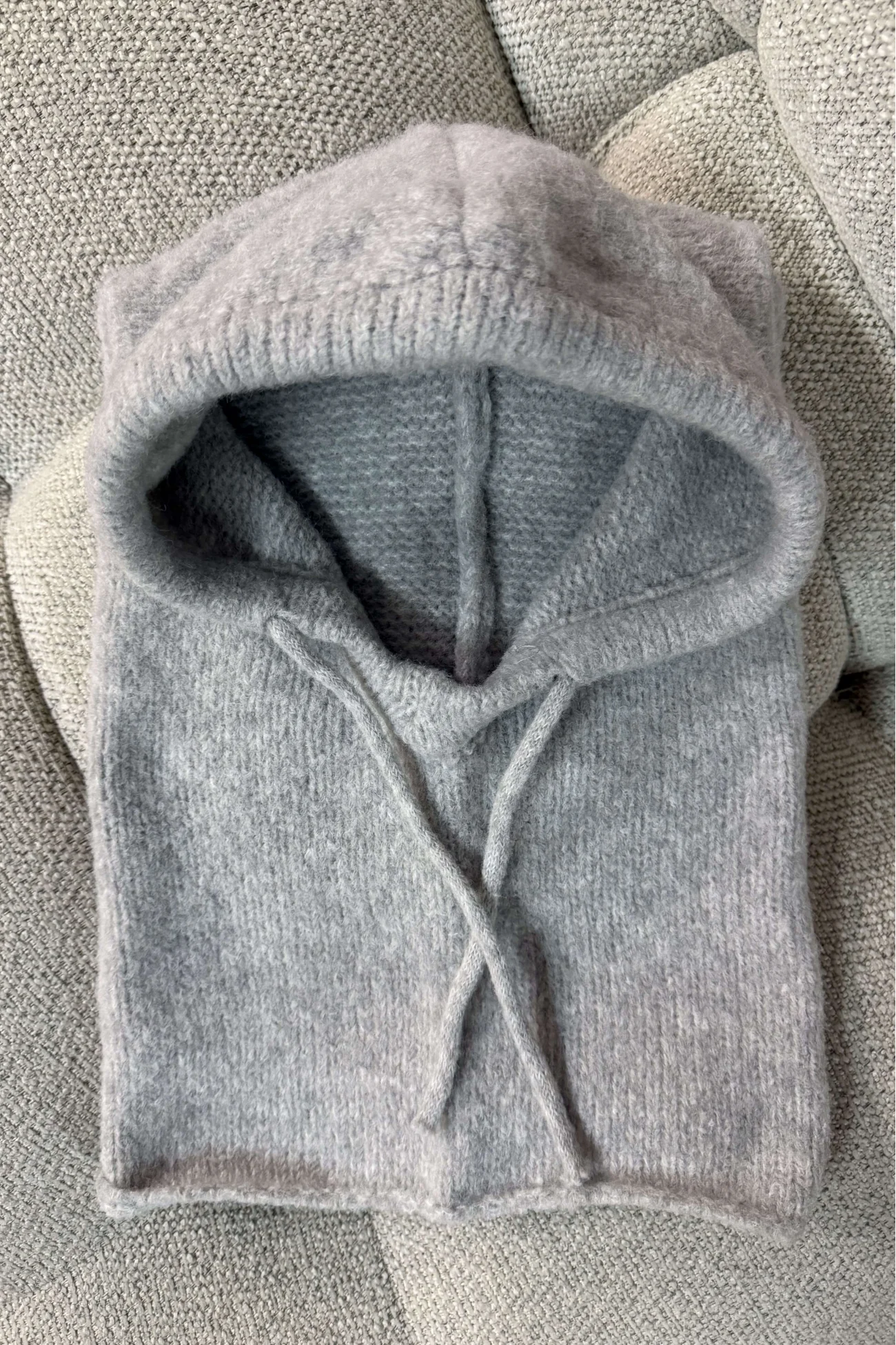 Kadın Gri Triko Balaklava Bere 594-14911