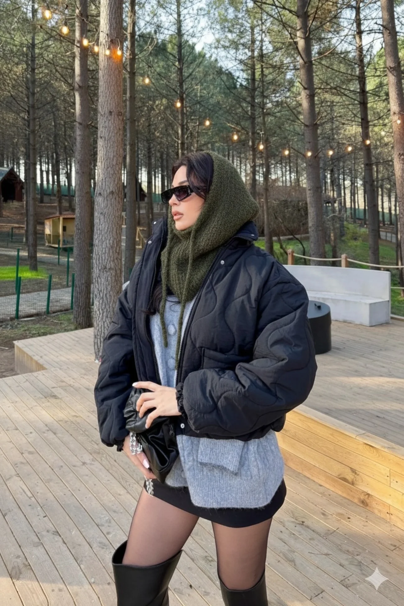 Kadın Haki Triko Balaklava Bere 594-14911 *Ön Sipariştir 12.01 Tarihinde Kargolanacak