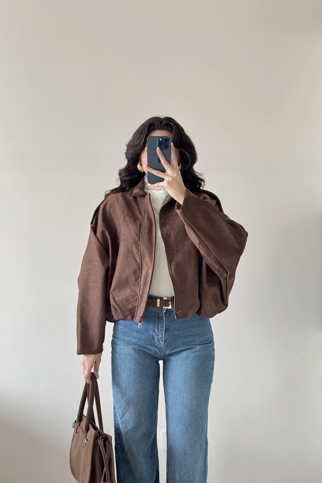 Kadın Kahve Süet Mont 0999-8504