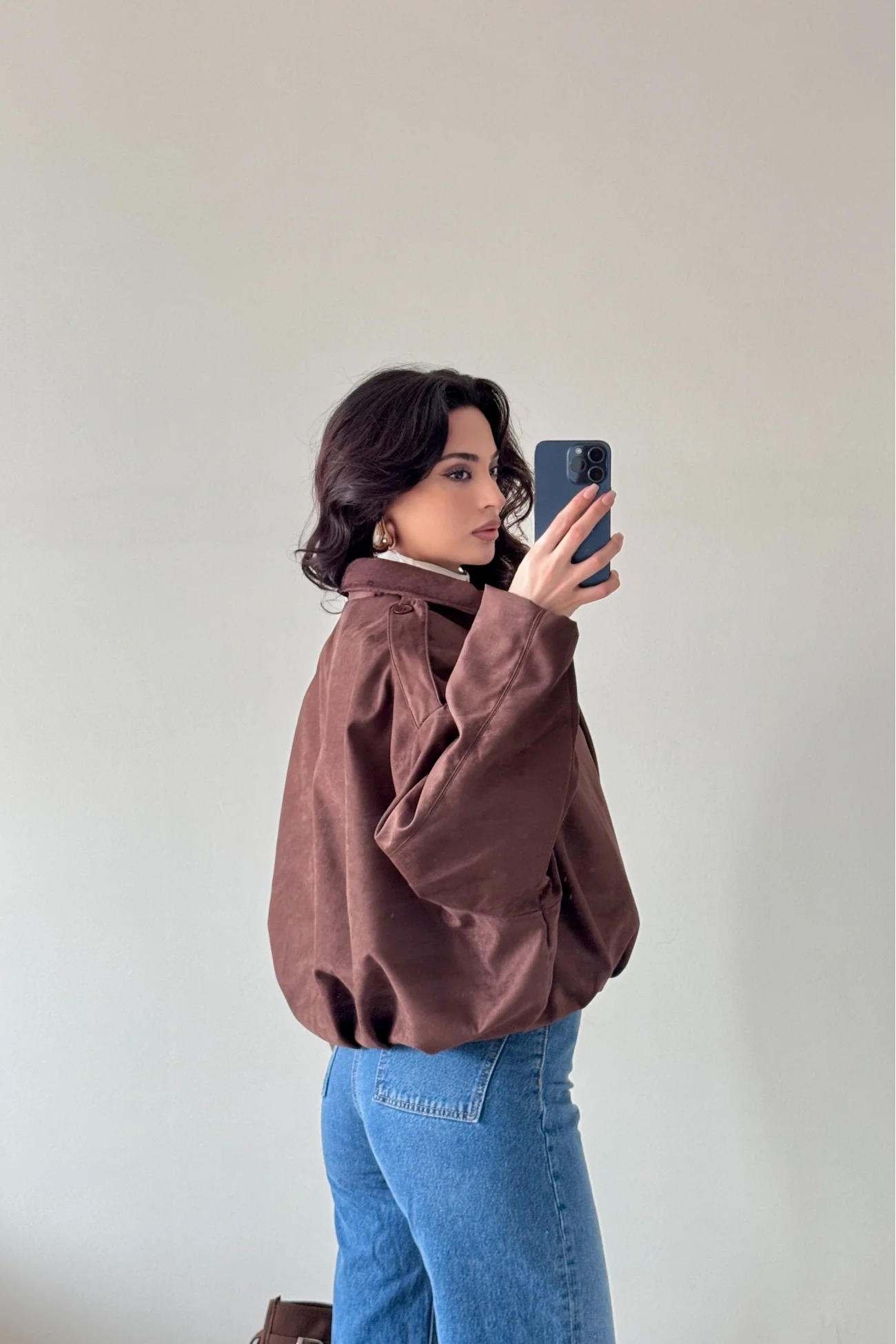 Kadın Kahve Süet Mont 0999-8504