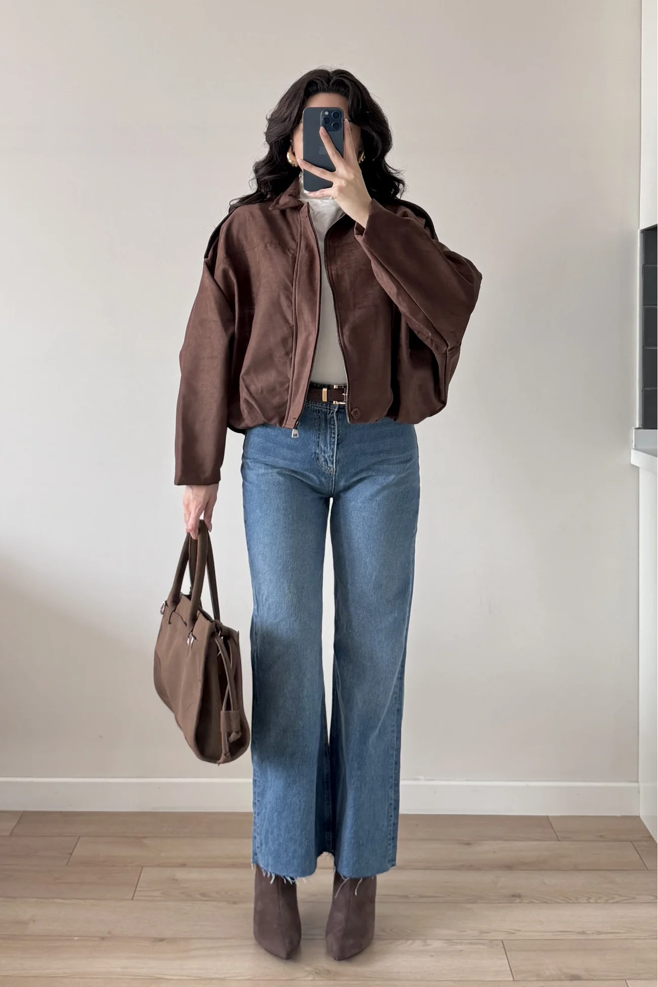 Kadın Kahve Süet Mont 0999-8504